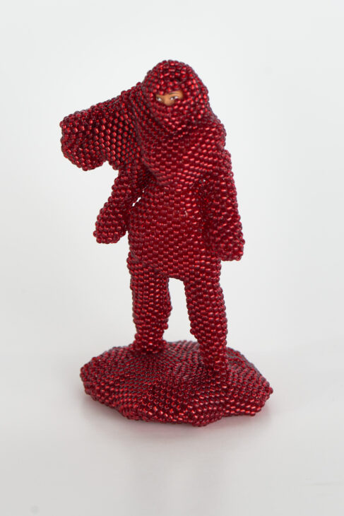Bev Koski (Anishinaabe)
Disneyland, California #1, 2014
Beads, thread, found object
Indigenous Art Collection, Crown-Indigenous Relations and Northern Affairs Canada.