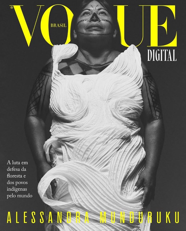 Brasilian environmentalist Alessandra Munduruku covers digital Vogue