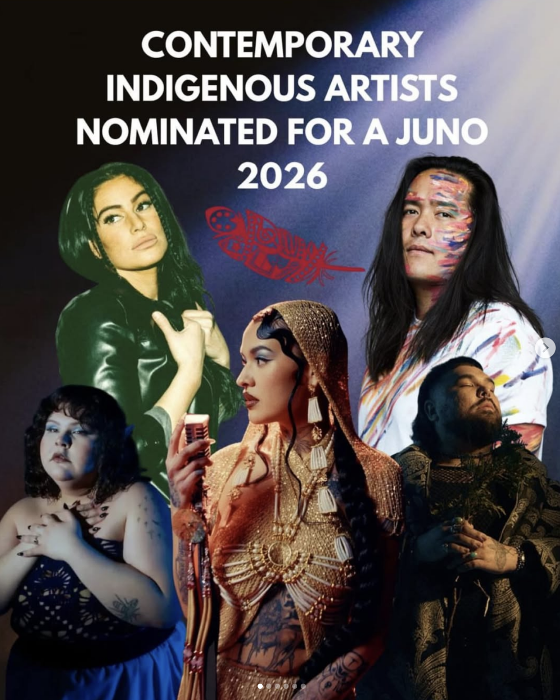 Multiple Indigenous creators nominated for 2026 Juno Awards